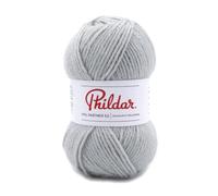Phildar - Pelote de Laine Phil Partner 3.5 - Laine à Crocheter et à Tricoter - 25% ACRYLIQUE,50% POLYAMIDE,25% LAINE PEIGNEE - Aiguille n°3.5 - Couleur GRIS
