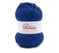 Phildar - Pelote de Laine Phil Partner 3.5 - Laine à Tricoter - 25% Laine peignée,25% Acrylique,50% Polyamide - Aiguille n°3.5 - Couleur Navy