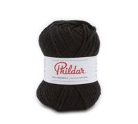 Phildar - Pelote de Laine Phil Partner 6 - Laine à Tricoter - 25% ACRYLIQUE,50% POLYAMIDE,25% LAINE PEIGNEE - Aiguille n°6 - Couleur NOIR