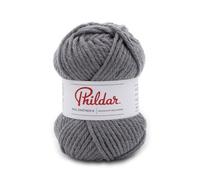 Phildar - Pelote de Laine Phil Partner 6 - Laine à Crocheter et à Tricoter - 25% ACRYLIQUE,50% POLYAMIDE,25% LAINE PEIGNEE - Aiguille n°6 - Couleur GRIS