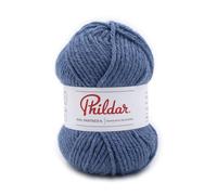 Phildar - Pelote de Laine Phil Partner 6 - Laine à Tricoter - 25% ACRYLIQUE,50% POLYAMIDE,25% LAINE PEIGNEE - Aiguille n°6 - Couleur JEANS CHINE