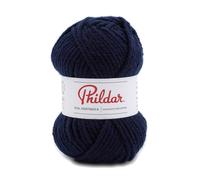 Phildar - Pelote de Laine Phil Partner 6 - Laine à Tricoter - 25% Laine peignée,25% Acrylique,50% Polyamide - Aiguille n°6 - Couleur Marine