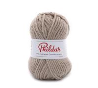 Phildar - Pelote de Laine Phil Partner 6 - Laine à Tricoter - 25% Laine peignée,25% Acrylique,50% Polyamide - Aiguille n°6 - Couleur Naturel Chine