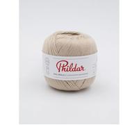 Phildar - Pelote de Laine Phil Perle 5 - Laine à Tricoter - 100% COTON - Aiguille n°2.5 - Couleur BEIGE