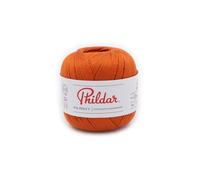 Phildar - Pelote de Laine Phil Perle 5 - Laine à Tricoter - 100% COTON - Aiguille n°2.5 - Couleur CAROTTE