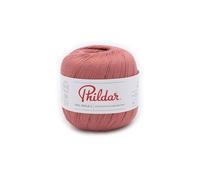 Phildar - Pelote de Laine Phil Perle 5 - Laine à Tricoter - 100% Coton - Aiguille n°2.5 - Couleur Vieux Rose