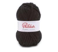 Phildar - Pelote de Laine Phil Rapido - Laine à Crocheter et à Tricoter - 25% ACRYLIQUE,50% POLYAMIDE,25% LAINE PEIGNEE - Aiguille n°7 - Couleur NOIR