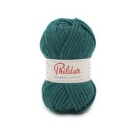 Phildar - Pelote de Laine Phil Rapido - Laine à Crocheter et à Tricoter - 25% ACRYLIQUE,50% POLYAMIDE,25% LAINE PEIGNEE - Aiguille n°7 - Couleur VERT