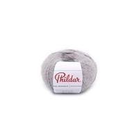 Phildar - Pelote de Laine Phil Romance - Laine à Crocheter et à Tricoter - 100% POLYAMIDE - Aiguille n°4 - Couleur GRIS
