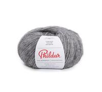 Phildar - Pelote de Laine Phil Romantico - Laine à Crocheter et à Tricoter - 46% BABY ALPAGA,20% LAINE (MERINOS),34% POLYESTER METALLISE - Aiguille n°6 - Couleur GRIS