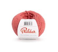 Phildar - Pelote de Laine Phil Rustique - Laine à Tricoter - 65% Coton,10% Lin,25% Viscose - Aiguille n°4 - Couleur Hibiscus