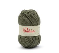 Phildar - Pelote de Laine Phil Sport - Laine à Tricoter - 51% Laine peignée,49% Acrylique - Aiguille n°4 - Couleur Army