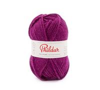 Phildar - Pelote de Laine Phil Sport - Laine à Tricoter - 51% Laine peignée,49% Acrylique - Aiguille n°4 - Couleur Grappa