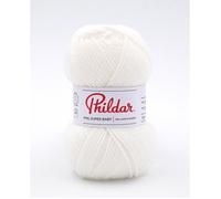 Phildar - Pelote de Laine PHIL SUPER BABY de 25g - Laine à Tricoter - 70% ACRYLIQUE,30% LAINE - Aiguille n°3 - Couleur CYGNE