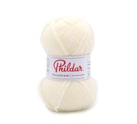 Phildar - Pelote de Laine Phil Super Baby - Laine à Tricoter - 30% Laine,70% Acrylique - Aiguille n°3 - Couleur Craie