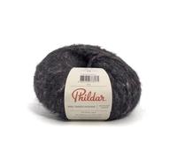 Phildar - Pelote de Laine Phil Tweed Mohair - Laine à Tricoter - 13% COTON,31% MOHAIR,20% POLYAMIDE,31% BABY ALPAGA,5% POLYESTER METALLISE - Aiguille n°4.5 - Couleur CARBONE