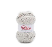 Phildar - Pelote de Laine Phil Tweedy - Laine à Tricoter - 20% LAINE,3% VISCOSE,77% ACRYLIQUE - Aiguille n°6 - Couleur ECRU