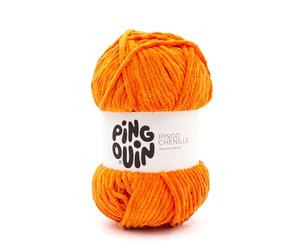 Phildar - Pelote de Laine PINGO Chenille de 100g - Laine à Tricoter - 100% Polyester - Aiguille n°6 - Couleur Orange