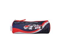 Phileas - Trousse Scolaire Ronde Voiture - Bleu/rouge - Garçon - 1 Compartiment Zippé Bleu TU