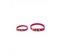 PHILIA Set Laisse et Collier Élégant pour Chien - Laisse 2 m + Collier Double Réglable de Chiot à Adulte en Cuir PU Premium - pour Chiens Petits et Moyens