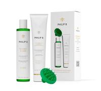 PHILIP B Kit revigorant pour cuir chevelu à la menthe et à l'avocat - Comprend un shampooing (180 ml), un après-shampoing et un masseur pour cuir chevelu