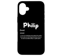 Philip Definition Personalized Name Custom Costume for Phil Coque pour iPhone 16 Plus