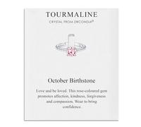 Philip Jones Bague de naissance réglable d'octobre (tourmaline) créée avec des cristaux de Zircondia®