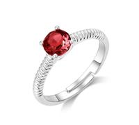 Philip Jones Bague en Cristal réglable Rouge créée avec des Cristaux Zircondia®