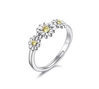 Philip Jones Bague marguerite triple cristal réglable créée avec des cristaux Zircondia®