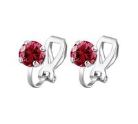 Philip Jones Boucles d'oreilles à clip en cristal rouge créées avec des cristaux Zircondia®, Cristal, Cristal Zircondia®