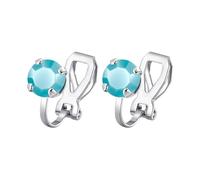 Philip Jones Boucles d'oreilles à clip en cristal turquoise créées avec des cristaux Zircondia®, Cristal, Cristal Zircondia®