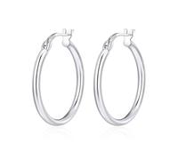Philip Jones Boucles d'oreilles créoles en argent sterling 25 mm