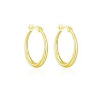 Philip Jones Boucles d'oreilles créoles plaquées or 20 mm sans pierre précieuse
