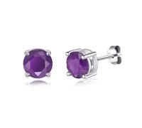 Philip Jones Boucles d'oreilles en argent sterling avec améthyste