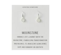 Philip Jones Boucles d'oreilles en pierre de lune avec carte de citation