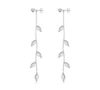 Philip Jones Boucles d'oreilles pendantes en plaqué argent avec cristaux Zircondia