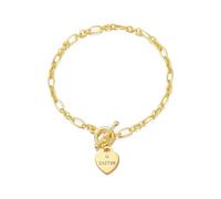 Philip Jones Bracelet à breloques Sister plaqué or créé avec des cristaux Zircondia®, taille unique, Cristal, Cristal Zircondia®