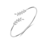 Philip Jones Bracelet à motif à feuilles orné de cristaux de Zircondia® dans boîte cadeau