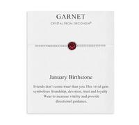 Philip Jones Bracelet avec pierre de naissance de janvier (grenat) créé avec des cristaux de zirconium, Adjustable, Cristal, Cristal de zirconium