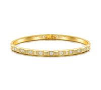 Philip Jones Bracelet cubique plaqué or créé avec des cristaux Zircondia®