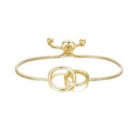 Philip Jones Bracelet d'amitié à maillons plaqué Or créé avec des Cristaux Zircondia®