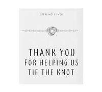Philip Jones Bracelet en argent sterling avec inscription « Thank You for Helping us Tie The Knot »