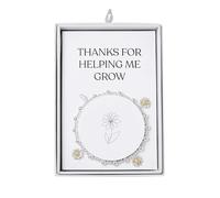 Philip Jones Bracelet extensible à perles avec inscription « Thanks for Helping Me Grow Daisy » avec boîte cadeau