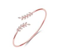 Philip Jones Bracelet Feuille plaqué Or Rose créé avec des Cristaux Zircondia®