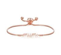 Philip Jones Bracelet Maman Plaqué Or Rose Créé avec des Cristaux Zircondia®