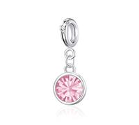Philip Jones Breloque pierre de naissance d'octobre (Tourmaline) créée avec des cristaux Zircondia