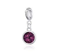 Philip Jones Breloque pierre de naissance du mois de juin (alexandrite) créée avec des cristaux Zircondia