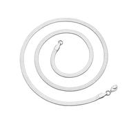 Philip Jones Chaîne serpent plate à chevrons en acier inoxydable - 40,6 à 50,8 cm, 18 Inch, Acier inoxydable, Pas de gemme