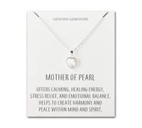 Philip Jones Collier cœur en nacre avec citation