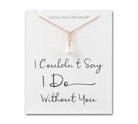 Philip Jones Collier plaqué or rose avec perles et cristaux Zircondia « I Couldn't Say I Do Without You »